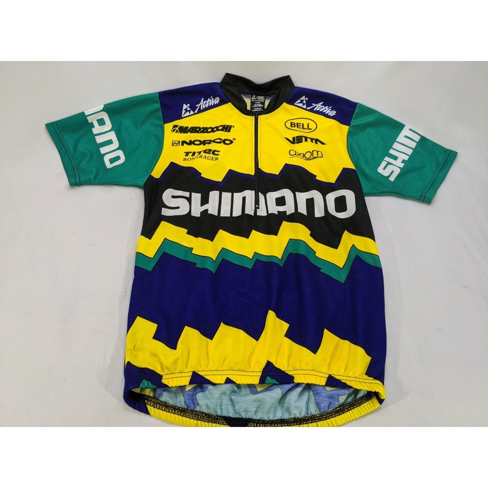 Vtg 90's‎ SHIMANO Bike Race Day Jersey - Marzocchi Norco Axiom Sz M